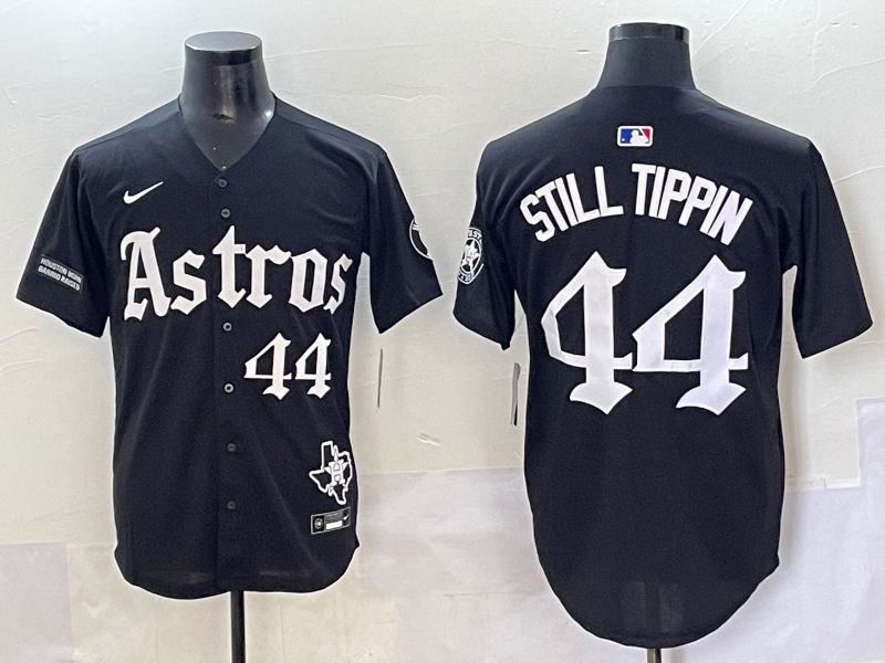 Men 2025 Houston Astros #44 Still Tippin Black Five generations Joint Name Nike MLB Jersey style 18